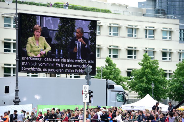 Обама посрещнат като рок звезда в Берлин