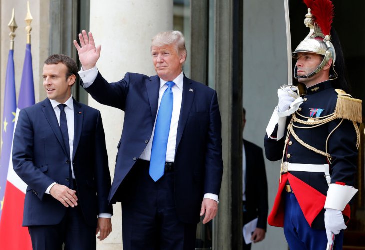 Макрон посрещна Тръмп на първото му официално посещение във Франция