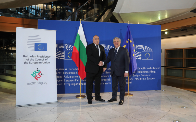 Премиерът Бойко Борисов и председателят на ЕП Антонио Таяни: Ще работим заедно за успеха на  ЕС