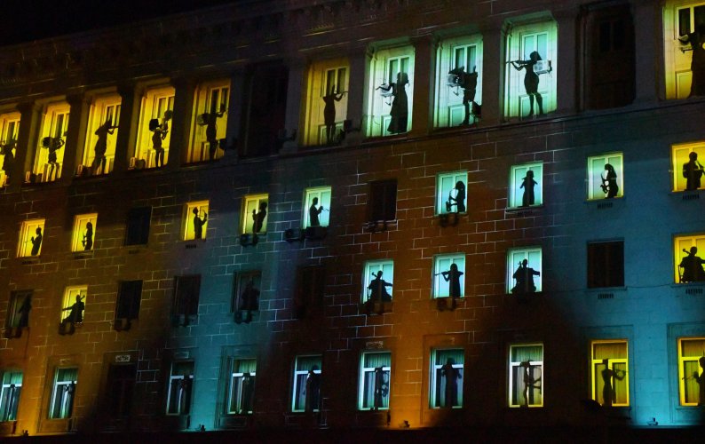 3D мапинг шоу прожектираха върху сградата на Министерски съвет за Деня на Европа