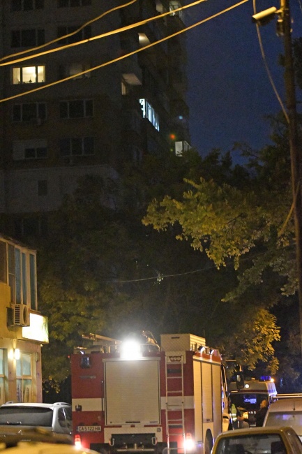Пожар в блок в столичния квартал "Разсадника"