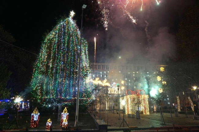 Кметът на Варна запали светлините на Коледната елха