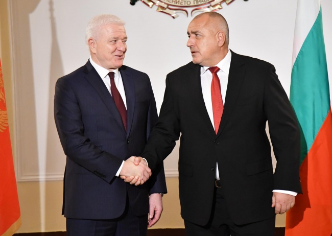 Борисов посрещна в София премиера на Черна гора