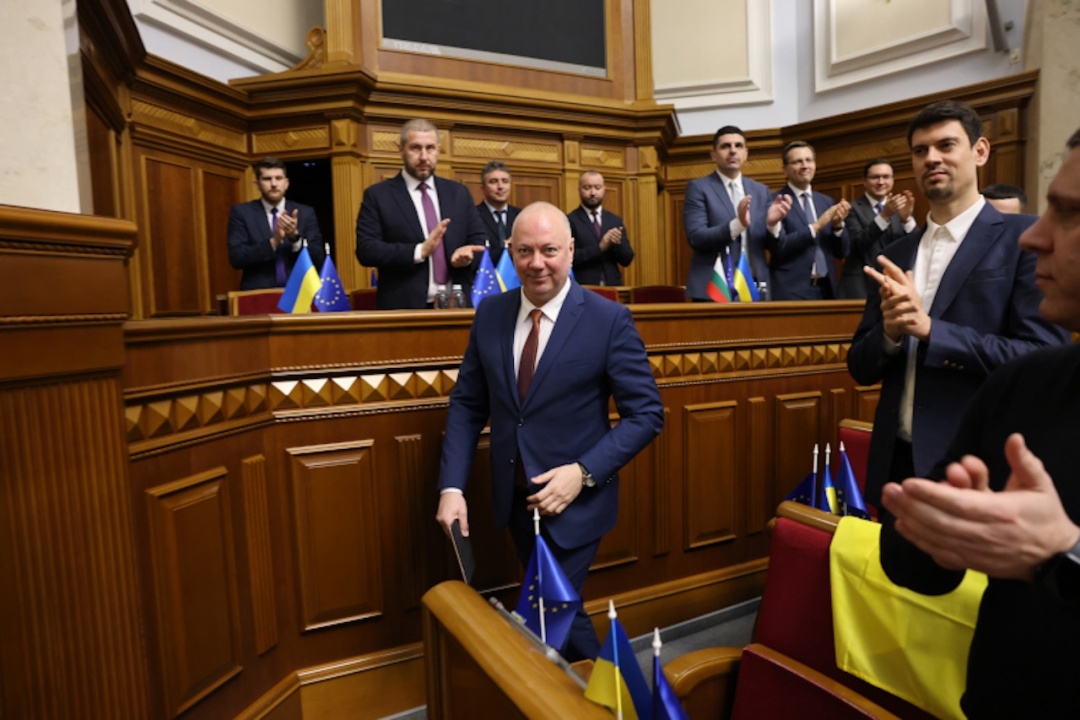 Росен Желязков с изказване пред депутатите от Върховната рада на Украйна в Киев