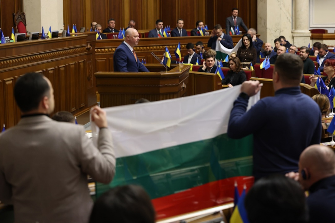 Росен Желязков с изказване пред депутатите от Върховната рада на Украйна в Киев