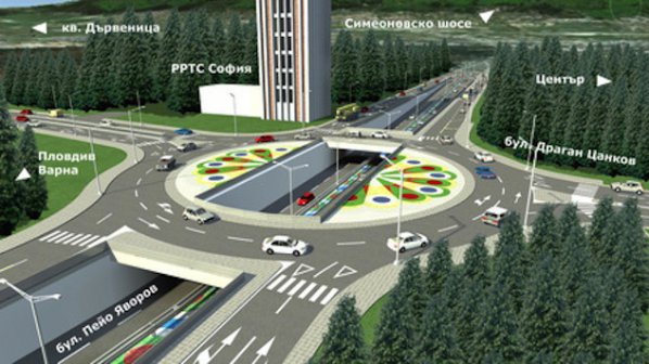Започва строителството на кръстовище на две нива на Телевизионната кула в София