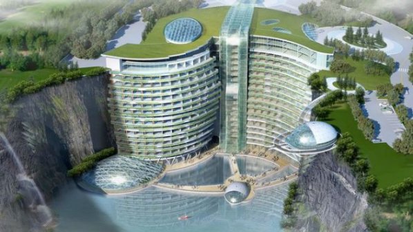 В Китай ще строят хотел под земята (снимки)