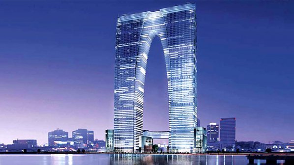 Оприличават нов небостъргач в Китай на бельо