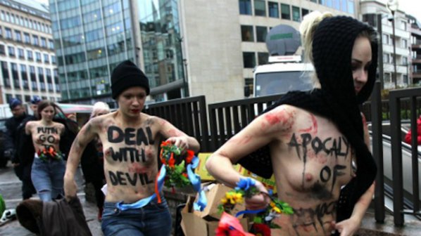 ФЕМЕН – истки направиха &quot;Апокалипсис&quot; в Брюксел (снимки и видео 18+)
