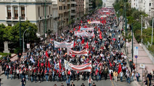 Масова стачка в Гърция