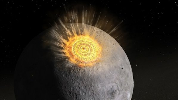 Астероид се блъснал в Луната