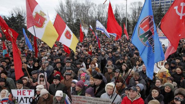Около 1000 проруски демонстранти са провели шествие в украинския град Одеса