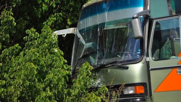 Автобус с фенове на Левски катастрофира на път за София (видео)