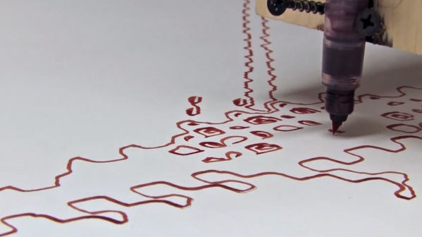 Художник рисува картини, точейки собствената си кръв (видео)