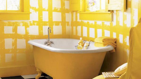 Свежа и различна баня в жълто