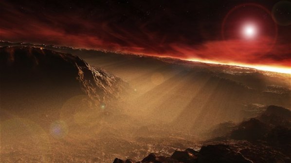Спътник засне атмосферата на Марс (снимки)