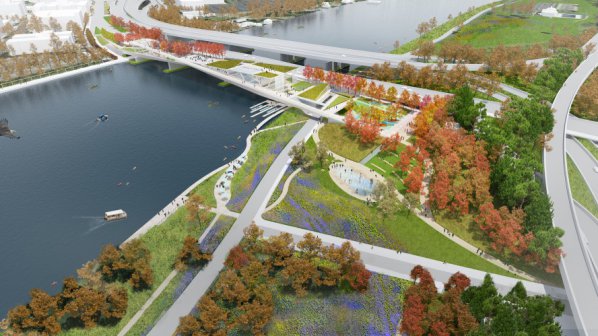 Стара магистрала над река Анакостия във Вашингтон ще бъде превърната в градски парк (снимки)