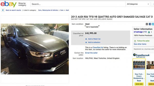 Продават разбито Audi на Дейвид Бекъм за 43 000 паунда