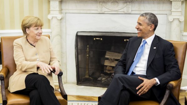 Обама приема Меркел в Белия дом