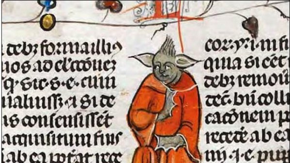 Намериха средновековен ръкопис с нарисуван герой от Междузвездни войни?