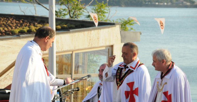Орденът на рицарите тамплиери проведе ритуал на остров Света Анастасия (снимки)