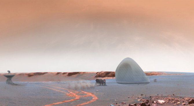 3D-принтирани къщи от лед може да подслонят първите хора на Марс