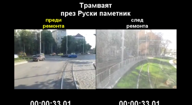 Трамваите през Руски паметник губят времето на софиянци (видео)