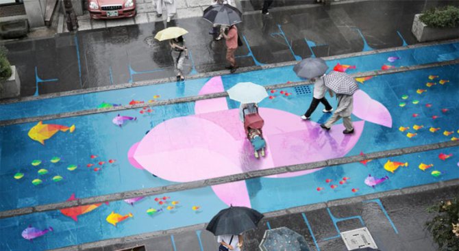 Улици в Сеул се превръщат в картини при дъжд