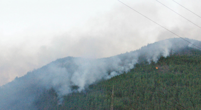 Пожарът в района на Габрово е потушен