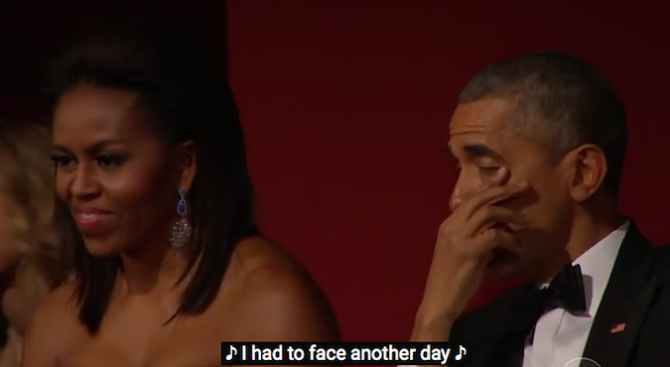 Арета Франклин разплака Обама (видео)