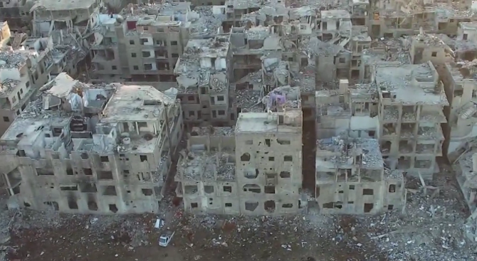 Дрон показа мащабите на разрухата в Сирия (видео)