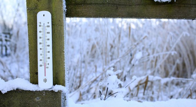 Рекордно ниски температури за Област Монтана отчетоха термометрите