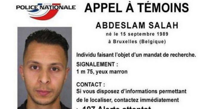 Салах Абдеслам се крил 20 дни в Брюксел след нападенията в Париж