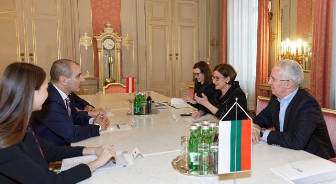 Цветан Цветанов се срещна с министъра на вътрешните работи на Австрия Йохана Микл-Лайтнер