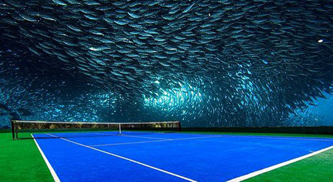 Първият в света подводен тенис корт ще е в Дубай