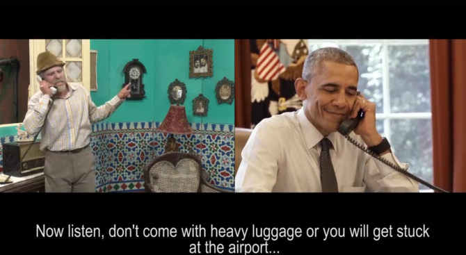 Обама записа скеч с кубински комик (видео)