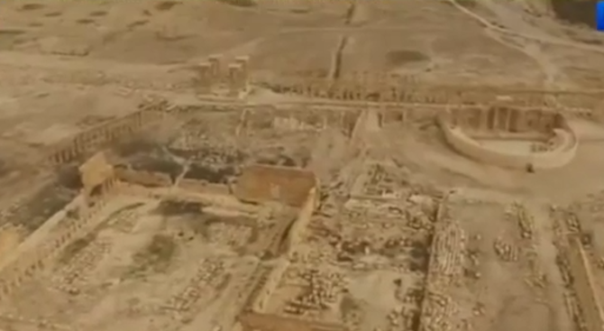 Вижте останките от древния сирийски град Палмира (видео)