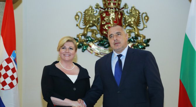 Борисов се срещна с хърватския президент Колинда Грабар-Китарович