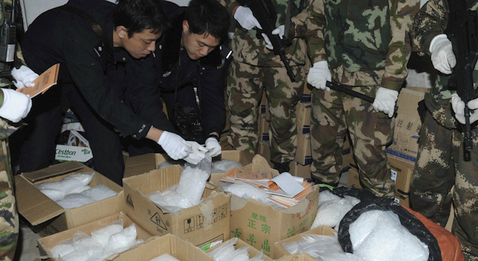 Китайската полиция конфискува рекордна пратка кокаин