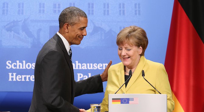Обама: Меркел е на правилната страна на историята (видео+снимки)