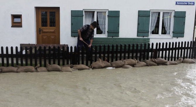 Тревога заради наводненията обявиха в три населени места в Бавария