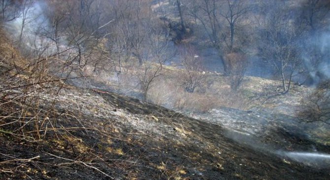 Пожар гори в Гълъбово, обявено е бедствено положение