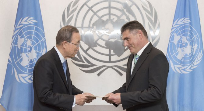 Бан Ки-мун се срещна с българския посланик в ООН