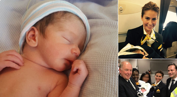 Издадоха уникален акт за раждане на роденото на борда на самолет бебе