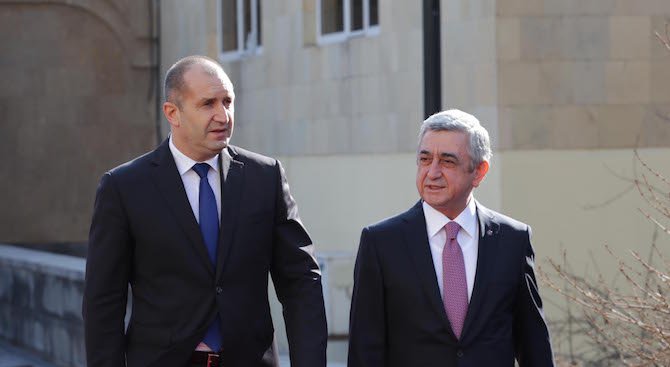 Румен Радев: България и Армения имат стратегическо положение и трябва да го оползотворим (видео+сним