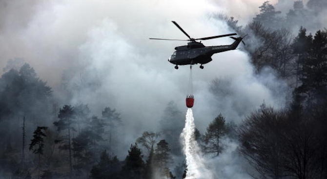 Огромен пожар бушува в национален парк в Германия
