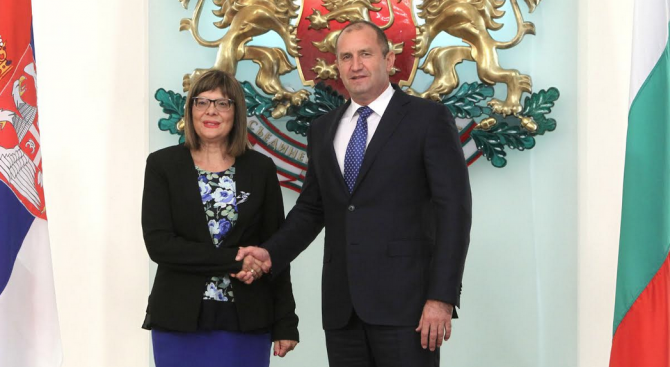 Президентът се срещна с председателя на парламента на Република Сърбия 