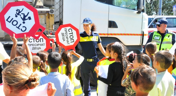 Деца се включиха в Европейския ден без загинали на пътя (снимки)