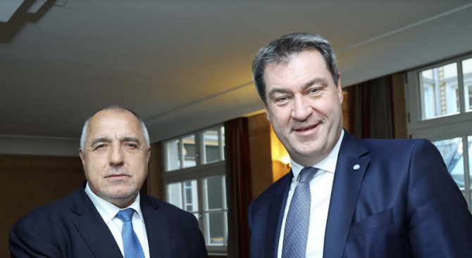 Борисов се срещна с министър-председателя на Бавария Маркус Зьодер