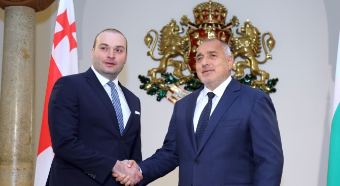 Започна срещата на премиера Бойко Борисов с грузинския му колега Мамука Бахтадзе